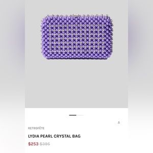 Retrofete- brand new, beautiful purple pearl/ crystal clutch